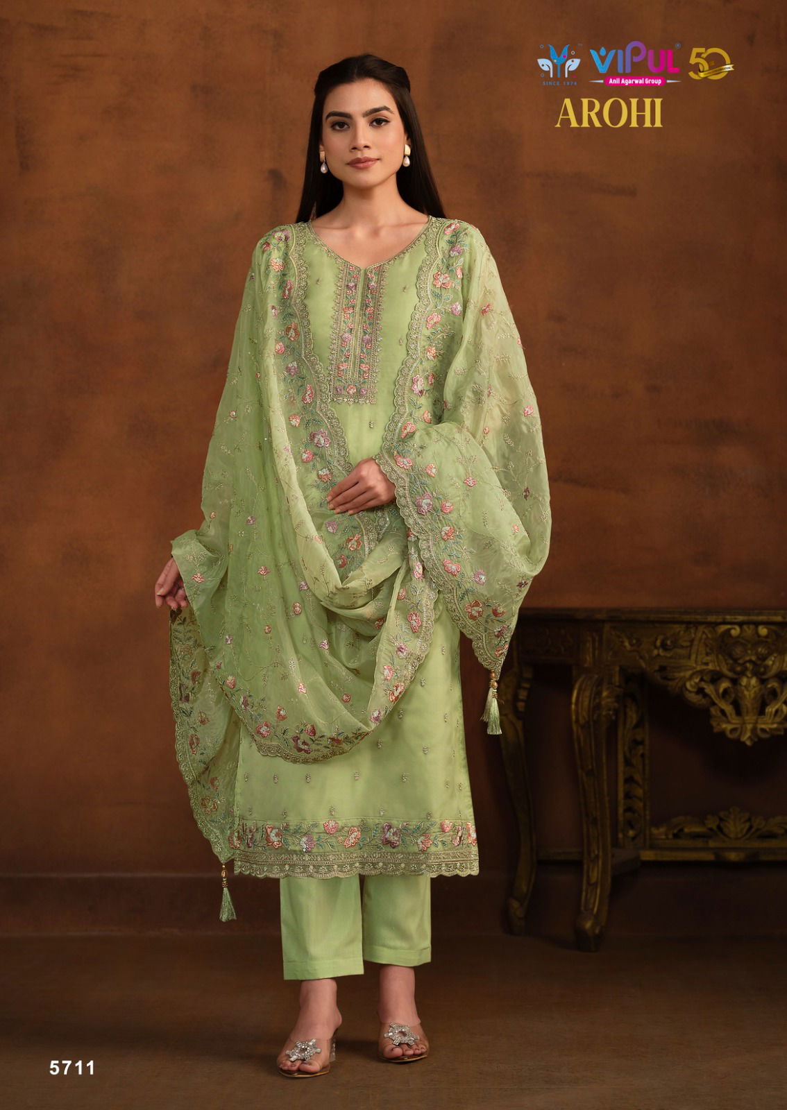 Arohi By Vipul Organza Embroidery Salwar Kameez Wholesale Price In Surat